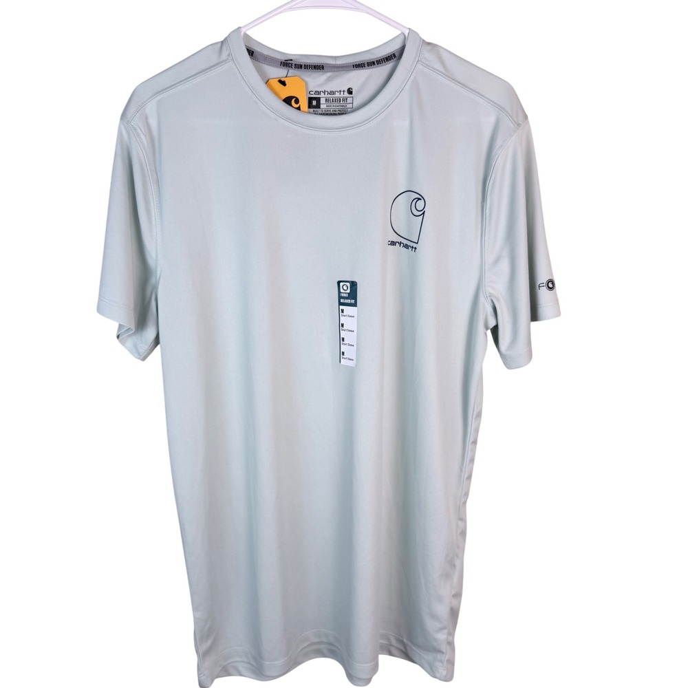 Carhartt Force Sun Defender Relaxed Fit Mint Green T-Shirt Womens Medium